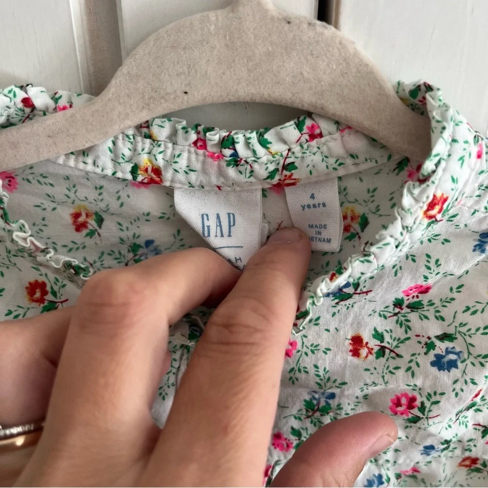 Gap Kids floral button down shirt